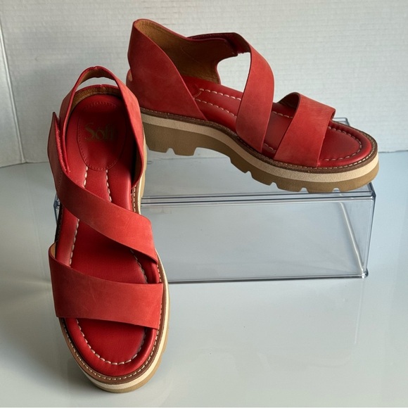 Sofft Pru Coral Leather Strappy Sandals Women's Size 8 M - Picture 5 of 11
